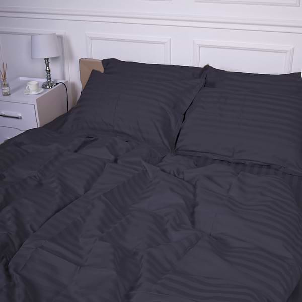 Фото - Комплект постельного белья MirSon Сатин Graphite 2х160х220 см (2200001717732)