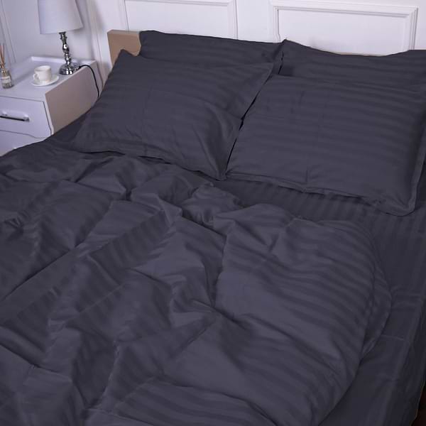 Фото - Комплект постельного белья MirSon Сатин Graphite 2х160х220 см (2200001717732)