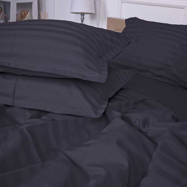 Фото - Комплект постельного белья MirSon Сатин Graphite 2х160х220 см (2200001717732)