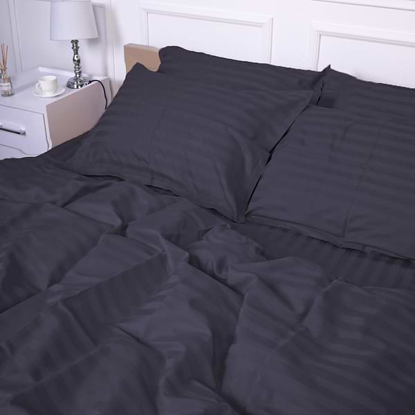 Фото - Комплект постельного белья MirSon Сатин Graphite 2х160х220 см (2200001717732) Фото - Комплект постельного белья MirSon Сатин Graphite 2х160х220 см (2200001717732)