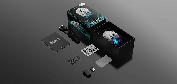 Фото - Мышь беспроводная игровая GravaStar Mercury M1 Pro BT/WL/USB-A RGB (GRAVASTARM1PRO_GBLK)
