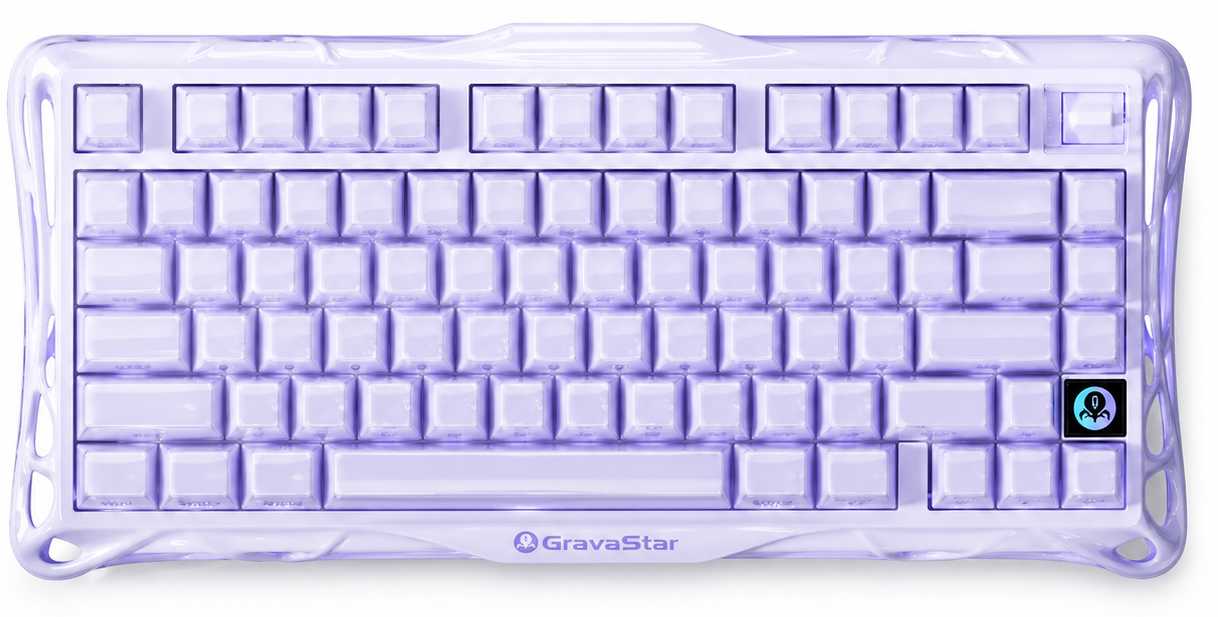 Клавіатура бездротова ігрова GravaStar Mercury K1 Lavender Purple (GSK1_PL)