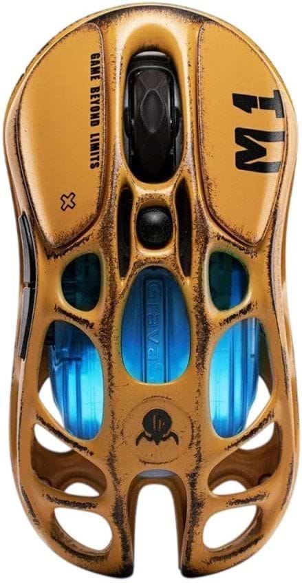 Мышь беспроводная игровая GravaStar Mercury M1 Pro  Battle-Worn Yellow (GSM1PRO_YLW)