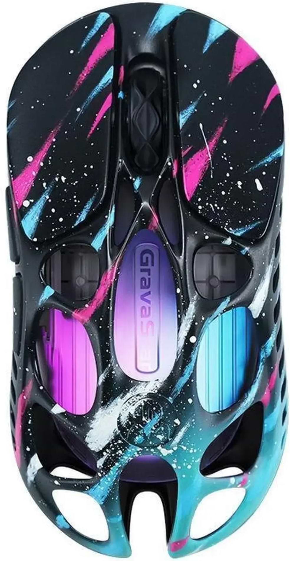 Мышь беспроводная игровая GravaStar Mercury X Pro 8K BT/WL/USB-A RGB Neon Graffiti (GSXPRO_CG_BLK)