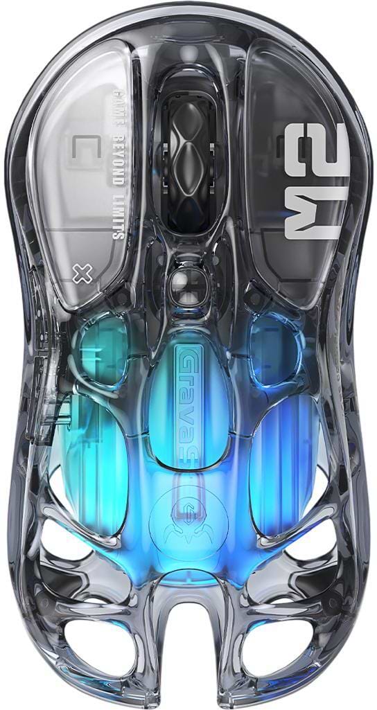 Фото - Миша бездротова ігрова GravaStar Mercury M2 BT/WL/USB-A RGB (GRAVASTARM2_XTAL_BLK)