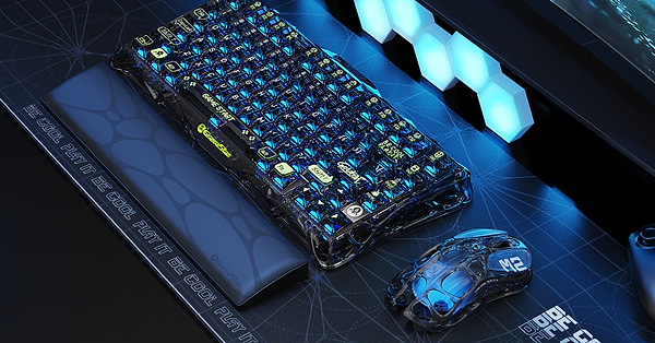 Фото - Миша бездротова ігрова GravaStar Mercury M2 BT/WL/USB-A RGB (GRAVASTARM2_XTAL_BLK)