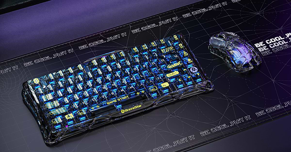 Фото - Миша бездротова ігрова GravaStar Mercury M2 BT/WL/USB-A RGB (GRAVASTARM2_XTAL_BLK)