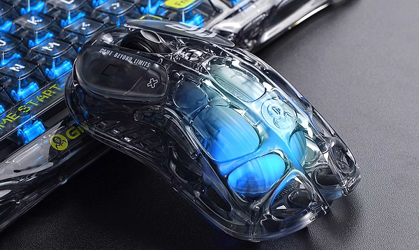 Фото - Миша бездротова ігрова GravaStar Mercury M2 BT/WL/USB-A RGB (GRAVASTARM2_XTAL_BLK)