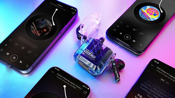 Фото - Навушники вкладиші бездротові TWS GravaStar Sirius P5 Transparent Blue (GRAVASTARP5_XTAL_BLU_V2)