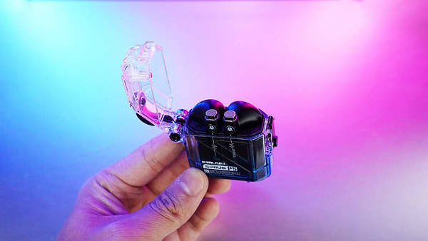 Фото - Навушники вкладиші бездротові TWS GravaStar Sirius P5 Transparent Blue (GRAVASTARP5_XTAL_BLU_V2)
