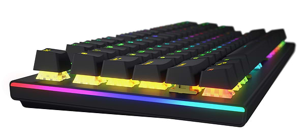 Фото - Клавиатура проводная игровая Hator Gravity X TKL Orange USB Black (HTK550UA)