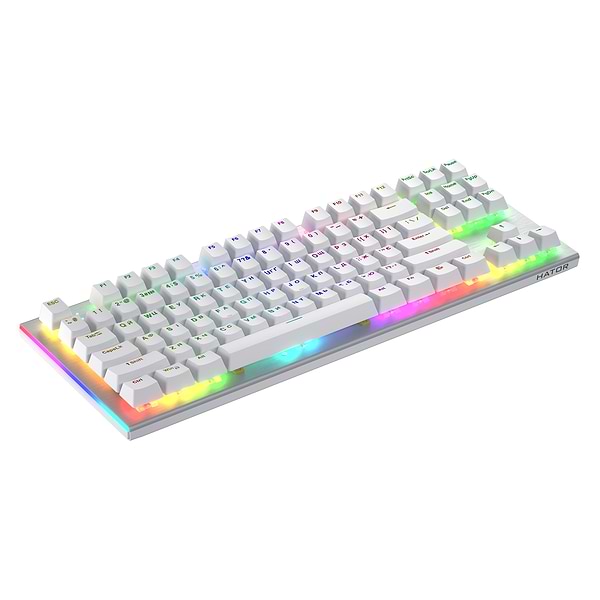 Фото - Клавиатура проводная игровая Hator Gravity X TKL Orange USB White (HTK551UA)