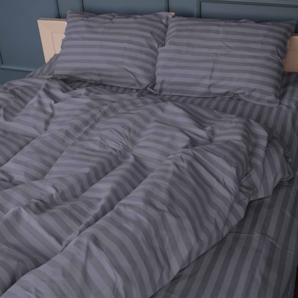 Комплект постельного белья MirSon 160x220 17-0601 Stripe Gray Бязь (2200008049133)