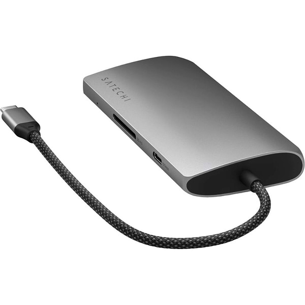 Фото - Хаб USB Satechi USB-C Multiport Adapter 8K with Ethernet V3 Space Gray (ST-P8KEM)