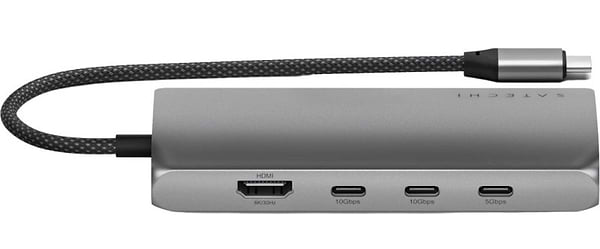 Фото - Хаб USB Satechi USB-C Multiport Adapter 8K with Ethernet V3 Space Gray (ST-P8KEM)