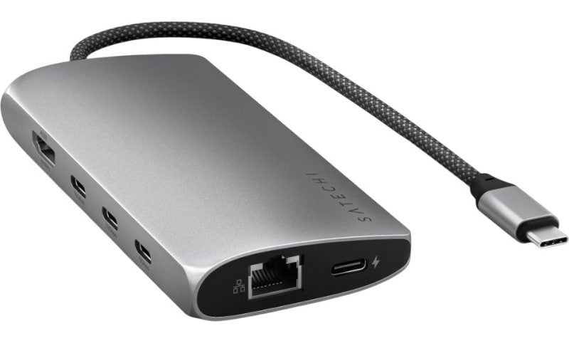 Купити Хаб USB Satechi USB-C Multiport Adapter 8K with Ethernet V3 Space Gray (ST-P8KEM) - Фото 1 Хаб USB Satechi USB-C Multiport Adapter 8K with Ethernet V3 Space Gray (ST-P8KEM) - Фото 1
