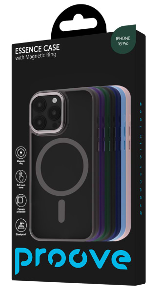 Фото - Чехол для смартфона Proove Essence Case with Magnetic Ring iPhone 16 Pro Black (PCECIP16P002)