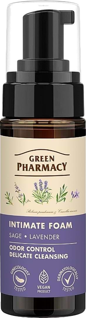 Пінка для інтимної гігієни Green Pharmacy Шавлія/лаванда 150 мл (4823015910807)