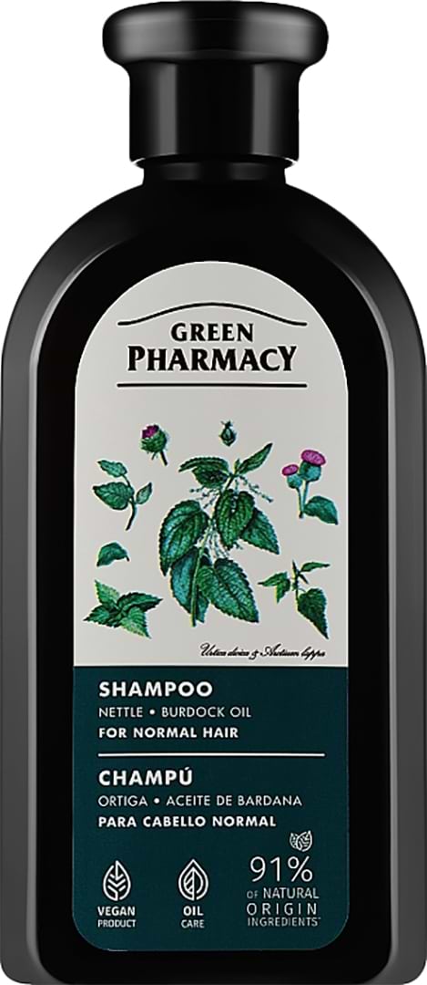 Шампунь жіночий Green Pharmacy Кропива та реп'яхова олія 350 мл (4823015904967)