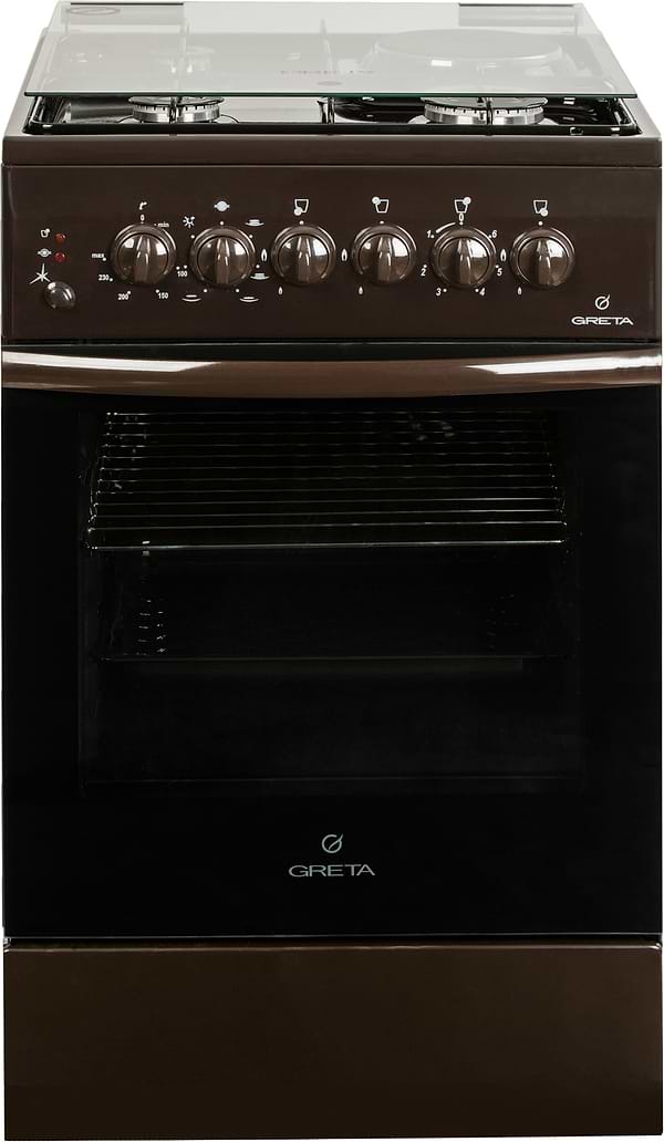 Фото - Плита газовая Greta 1470-ГЭ/00 Коричневая (стекл. кр.)