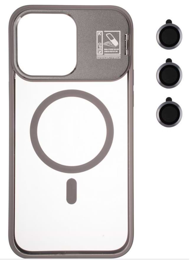 Чохол для смартфону Gelius Yoga Case Camera stand MagSafe for iPhone 14 Pro Gun Grey (98604) - Фото 1