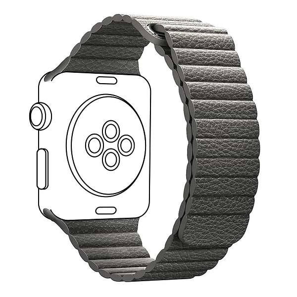 Фото - Ремінець для смарт-годинника ArmorStandart Leather Loop for Apple Watch 42 (Series 11-10)/41/40/38 Grey (ARM48654)