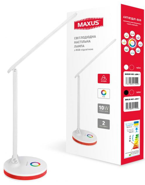 Фото - Настільна лампа Maxus DL 10W 3CCT WH RGB (1-MDL-10W-WHRGB)