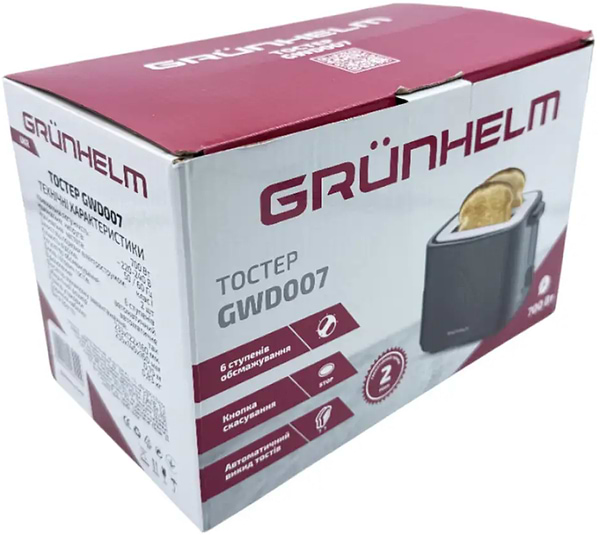 Фото - Тостер Grunhelm GWD007