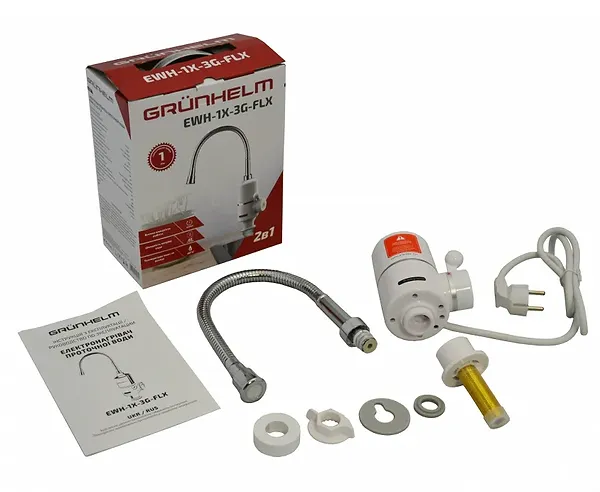 Фото - Водонагреватель проточный Grunhelm EWH-1X-3G-FLX