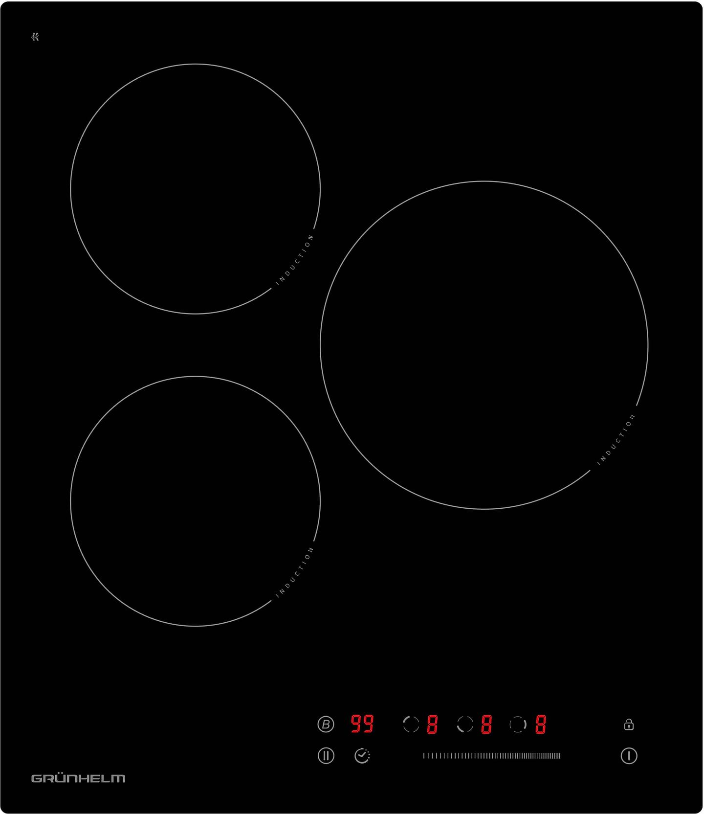 Варильна поверхня електрична Grunhelm GPI 453 B - Фото 1