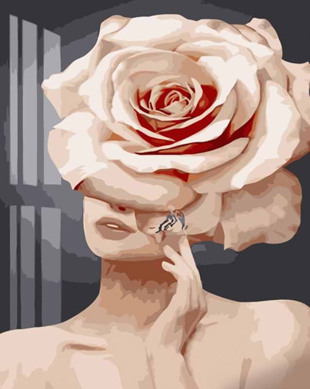 Картина по номерам Strateg Розовые мысли 40х50 см (GS1000)