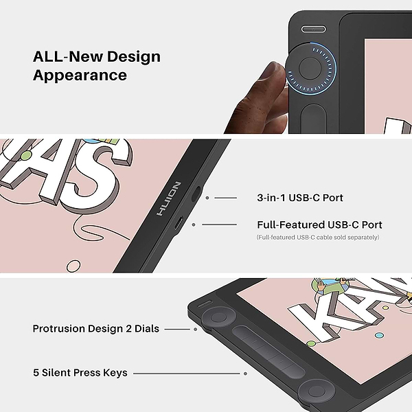 Фото - Графический планшет Huion Kamvas 13 Gen 3 (GS1333) + перчатка