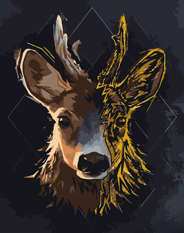 Картина за номерами Strateg Арт-олень 40х50 см (GS1414) - Фото 1