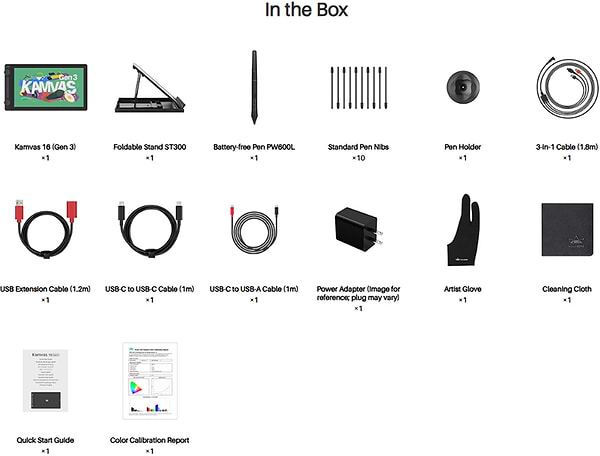 Фото - Графический планшет Huion Kamvas 16 Gen3 (GS1563) + перчатки