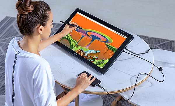 Фото - Графический планшет Huion Kamvas Plus 22 + перчатка (GS2202)