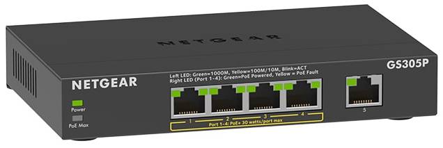 Коммутатор локальної мережі (Switch) Netgear GS305P-300EUS