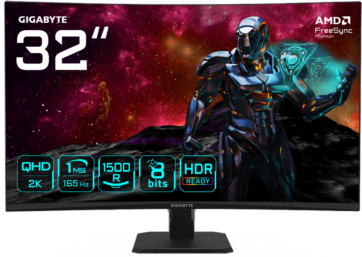 Монитор игровой Gigabyte GS32QC Gaming Monitor - Фото 1