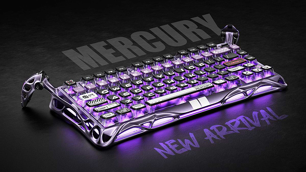 Фото - Клавіатура дротова ігрова GravaStar Mercury V75 Pro 80keys, Magnetic Jade Gaming, 8K, USB-A, RGB, Iron Purple (GS_V75_PRO_PL)