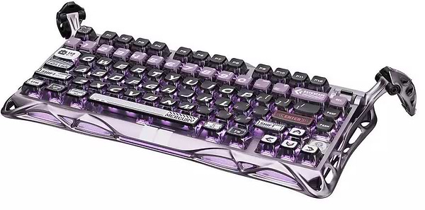 Фото - Клавіатура дротова ігрова GravaStar Mercury V75 Pro 80keys, Magnetic Jade Gaming, 8K, USB-A, RGB, Iron Purple (GS_V75_PRO_PL)