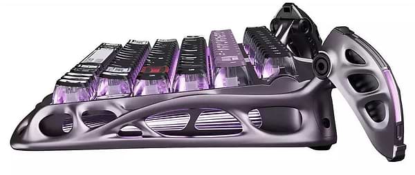Фото - Клавіатура дротова ігрова GravaStar Mercury V75 Pro 80keys, Magnetic Jade Gaming, 8K, USB-A, RGB, Iron Purple (GS_V75_PRO_PL)