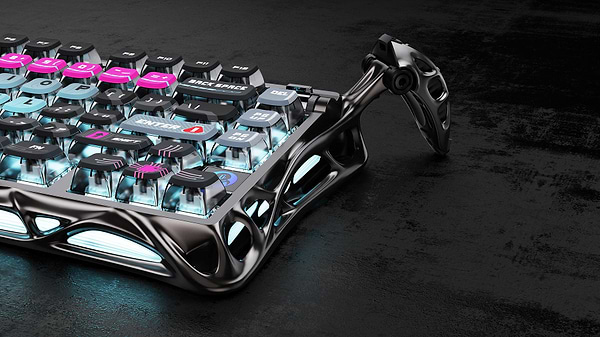 Фото - Клавіатура дротова ігрова GravaStar Mercury V75 Pro 80keys, Magnetic Jade Gaming, 8K, USB-A, RGB, Cyberpunk (GS_V75_PRO_RM_EGRY)