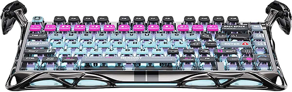 Фото - Клавіатура дротова ігрова GravaStar Mercury V75 Pro 80keys, Magnetic Jade Gaming, 8K, USB-A, RGB, Cyberpunk (GS_V75_PRO_RM_EGRY)