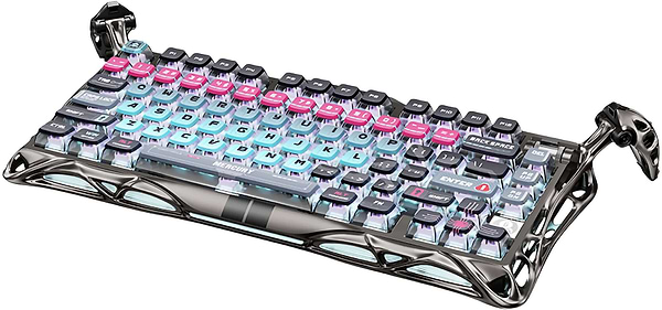 Фото - Клавіатура дротова ігрова GravaStar Mercury V75 Pro 80keys, Magnetic Jade Gaming, 8K, USB-A, RGB, Cyberpunk (GS_V75_PRO_RM_EGRY)