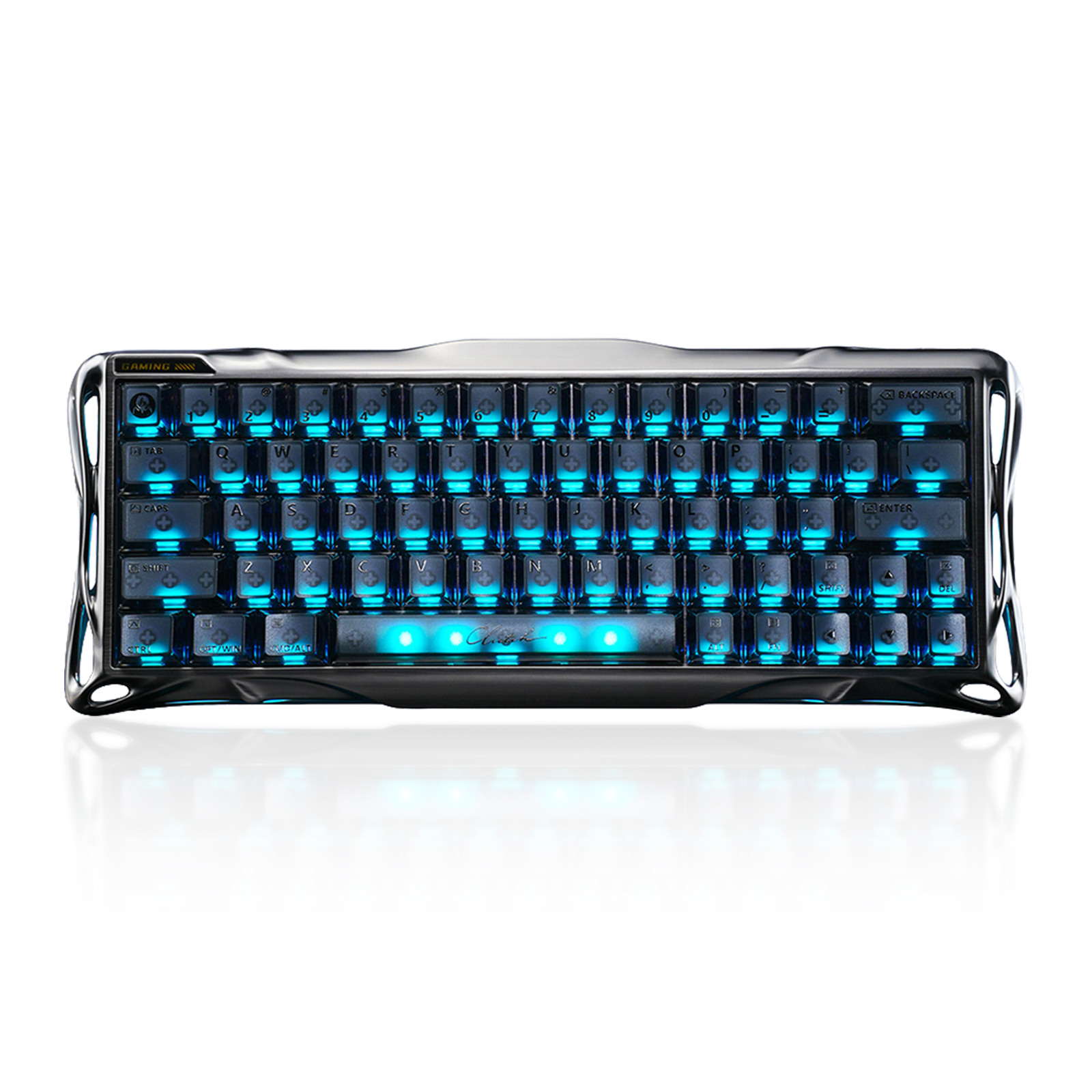 Клавиатура беспроводная игровая GravaStar Mercury V60 PRO 60keys Gunmetal Smok (GSV60PRO_XTAL_S_BLK)
