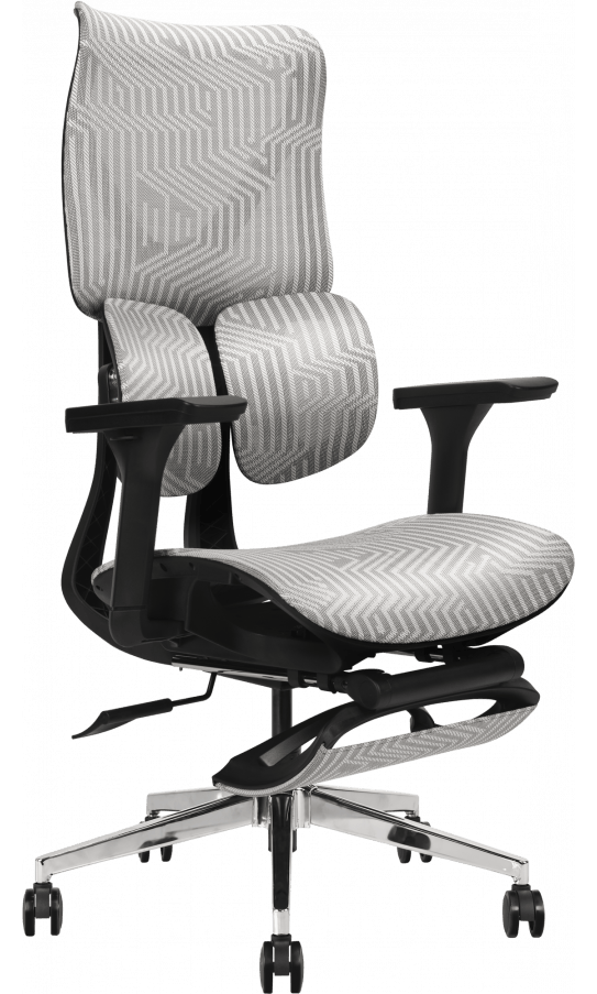 Крісло офісне GT Racer B-3002 Black/Light Gray