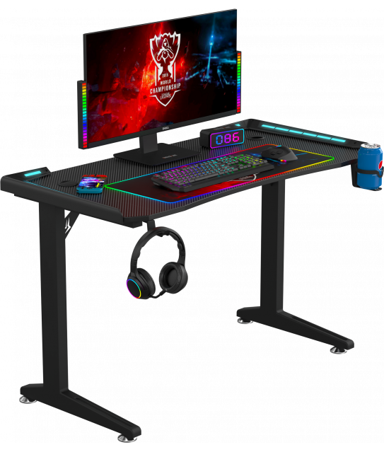 Стол компьютерный GT Racer T-1474 (140x60x73) Black