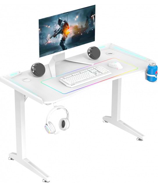 Стол компьютерный GT Racer T-1474 (140x60x73) White