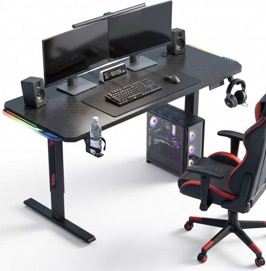 Стіл комп'ютерний GT Racer TY-1456 (140x60x71-116) Black