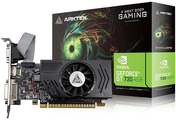 Фото - Видеокарта Arktek GT730 4GB GDDR5 64BIT HDMI, DVI, VGA PCI-E LOW PROFILE (AKN730D5S4GL1)