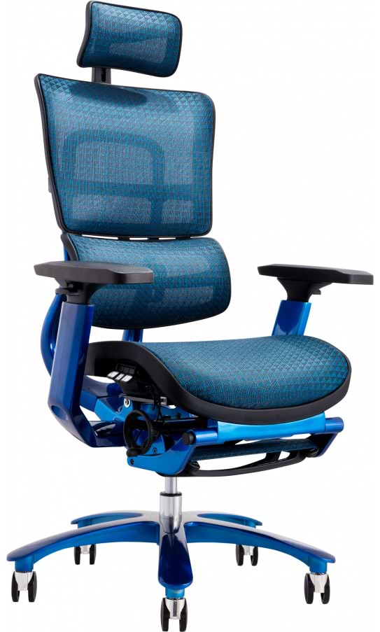 Кресло офисное GT Racer X-815L Black/Blue (W-85) - Фото 1